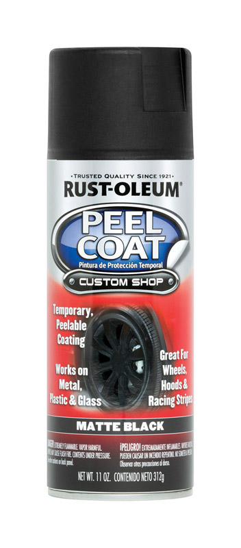 Rust-Oleum Peel Coat Matte Black Spray Paint 11 oz - PaintPlace