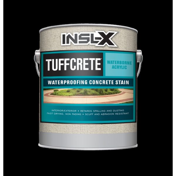 Insl-X TuffCrete Semi-Transparent Low Luster White Acrylic Waterproofing Concrete Stain 1 gal
