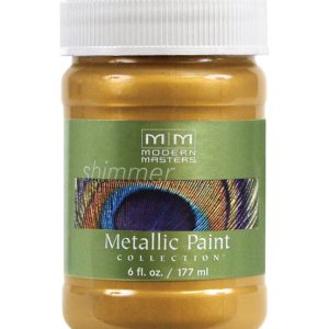 Modern Masters Shimmer Satin Iridescent Gold Water-Based Metallic Paint 6 oz