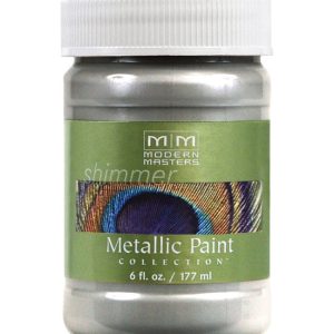 Modern Masters Shimmer Satin Silver Water-Based Metallic Paint 6 oz