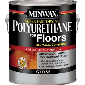 Minwax Gloss Clear Oil-Based Fast-Drying Polyurethane Floor Varnish 1 gal