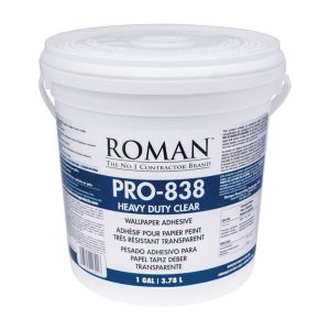 Roman PRO-838 Heavy Duty Clear High Strength Modified Starches Wallpaper Adhesive 1 gal