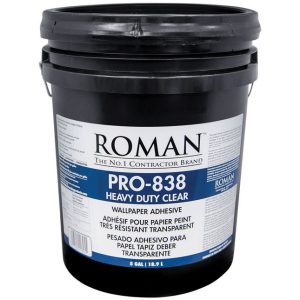 Roman PRO-838 Heavy Duty Clear High Strength Modified Starches Wallpaper Adhesive 5 gal