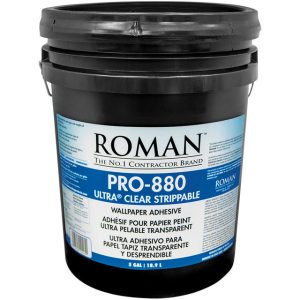 Roman PRO-880 Ultra Clear Strippable High Strength Starch Wallpaper Adhesive 5 gal