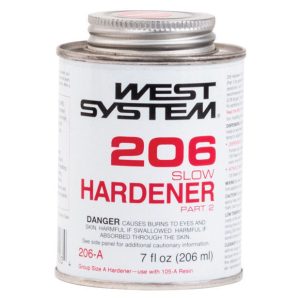 West System 206 Hardener Extra Strength Epoxy Slow Hardener Curing Agent 7 oz