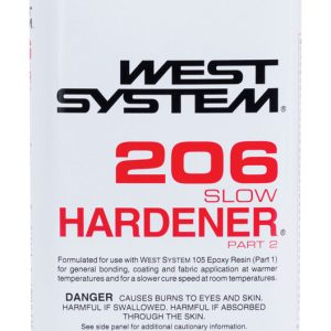 West System 206 Hardener Extra Strength Epoxy Slow Hardener Curing Agent 27.5 oz