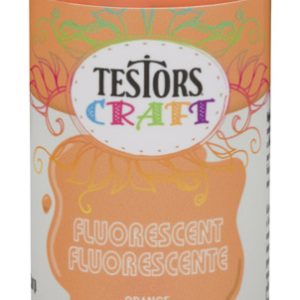 Rust-Oleum Testors Craft Fluorescent Orange Water-Based Paint Interior 2 oz