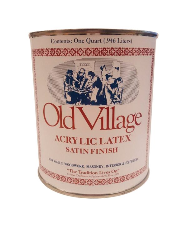 Old Village Satin Soldier Blue Water-Based Paint Exterior and Interior 1 qt