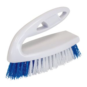 Quickie Original Iron 4 in. W Hard Bristle 5 in. Plastic Handle Scrub Brush