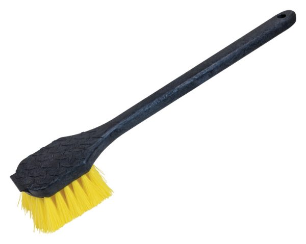 Quickie 4.5 in. W Medium Bristle 20 in. Plastic Handle Gong Brush