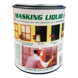 Associated Paint Clear Water-Based Acrylic Masking Liquid H2O 1 qt