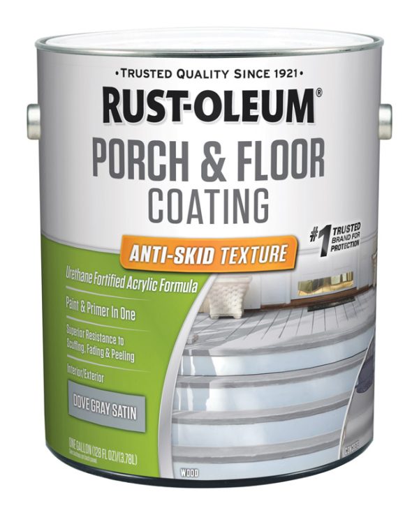 Rust-Oleum Porch & Floor Anti-Skid Texture Dove Gray Porch and Floor Paint+Primer 1 gal