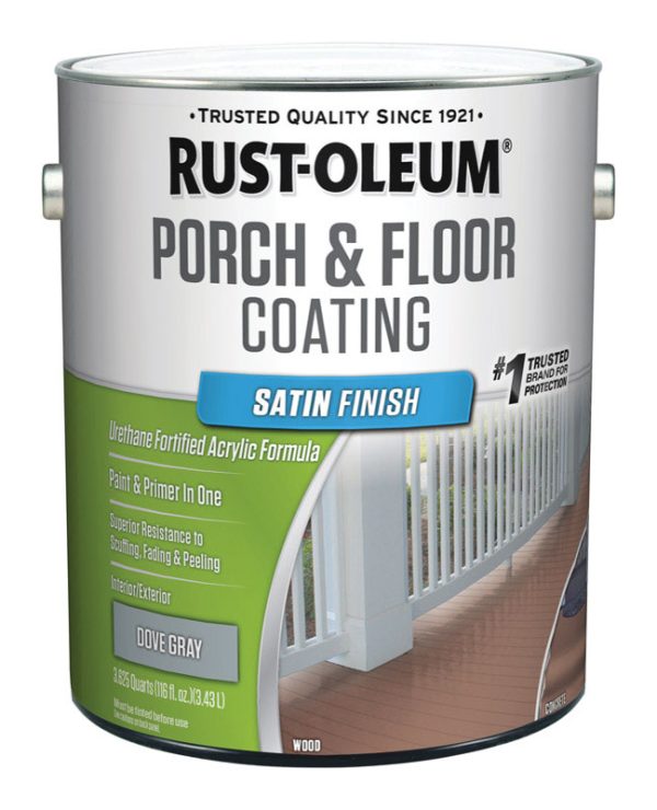 Rust-Oleum Porch & Floor Satin Dove Gray Porch and Floor Paint+Primer 1 gal