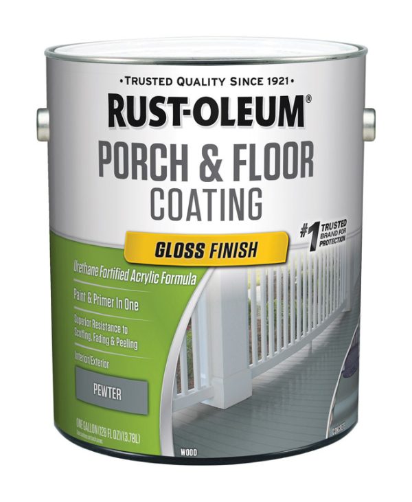 Rust-Oleum Porch & Floor Gloss Pewter Porch and Floor Paint+Primer 1 gal