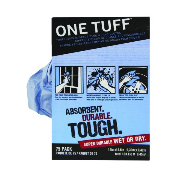 Trimaco One Tuff Fiber Blend Wiping Cloth 12 in. L 75 pk