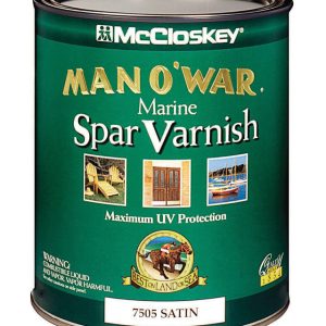 McCloskey Man O' War Satin Clear Oil-Based Marine Spar Varnish 1 qt
