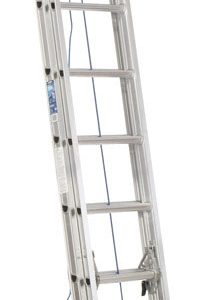 Werner 20 ft. H Aluminum Telescoping Extension Ladder Type I 250 lb. capacity