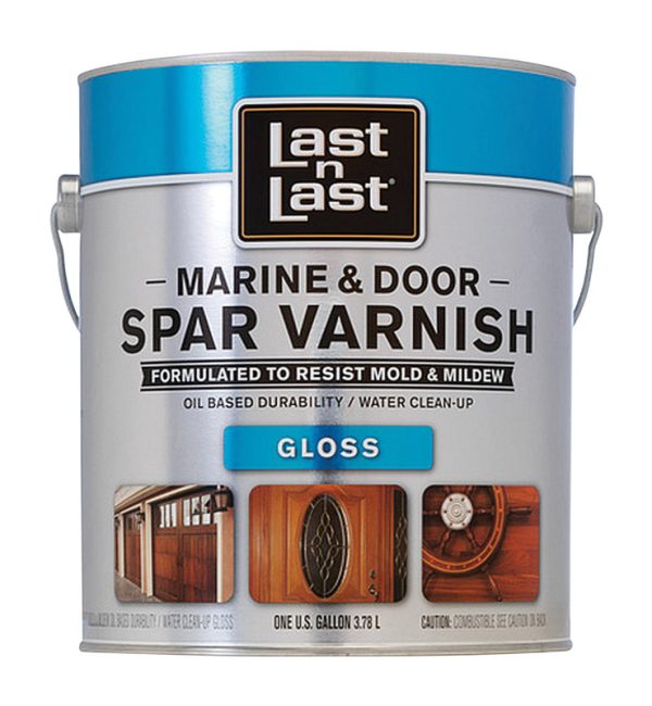 Last N Last Gloss Clear Water-Based Marine & Door Spar Varnish 1 gal