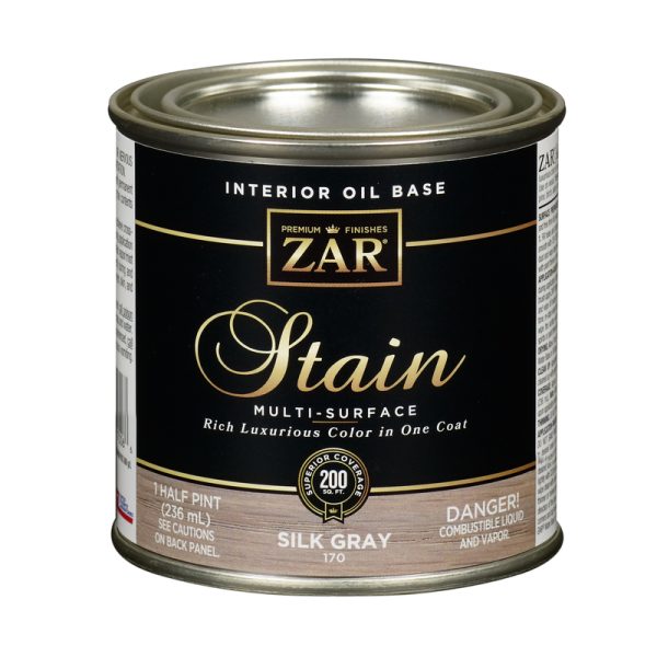 ZAR Solid Silk Gray Oil-Based Polyurethane Wood Stain 0.5 pt