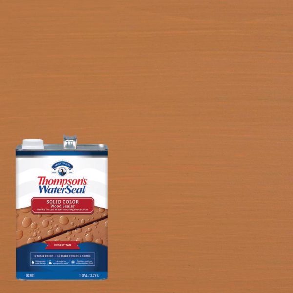 Thompson's WaterSeal Wood Sealer Solid Desert Tan Waterproofing Wood Stain and Sealer 1 gal