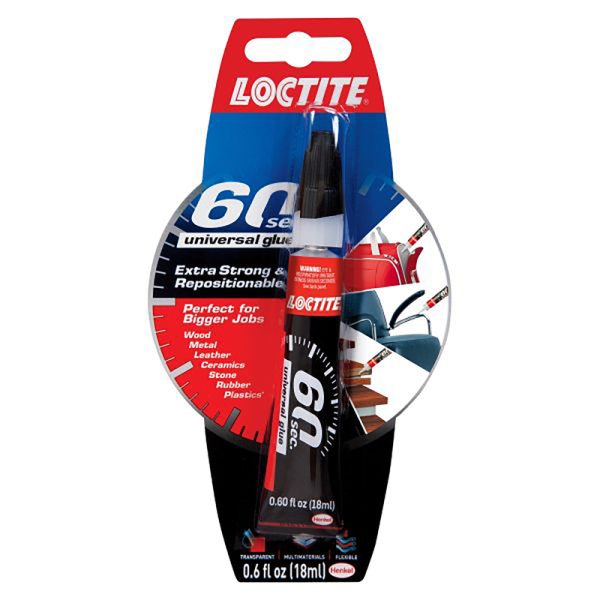 Loctite 60 Second High Strength Ethyl Cyanoacrylate All Purpose Adhesive 0.6 oz