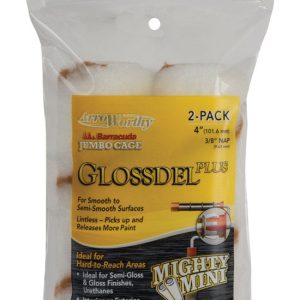 Arroworthy Glossdel Plus Woven 4 in. W X 3/8 in. Jumbo Paint Roller Cover 2 pk
