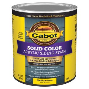 Cabot Solid Color Acrylic Siding Stain Solid Tintable Medium Base Acrylic Siding Stain 1 qt