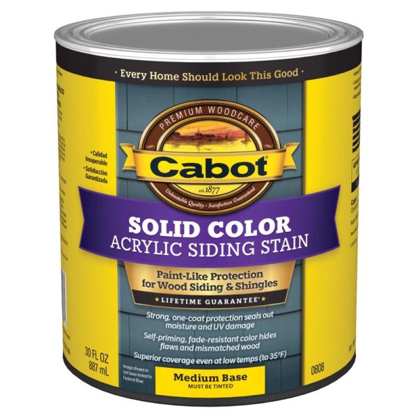 Cabot Solid Color Acrylic Siding Stain Solid Tintable Medium Base Acrylic Siding Stain 1 qt