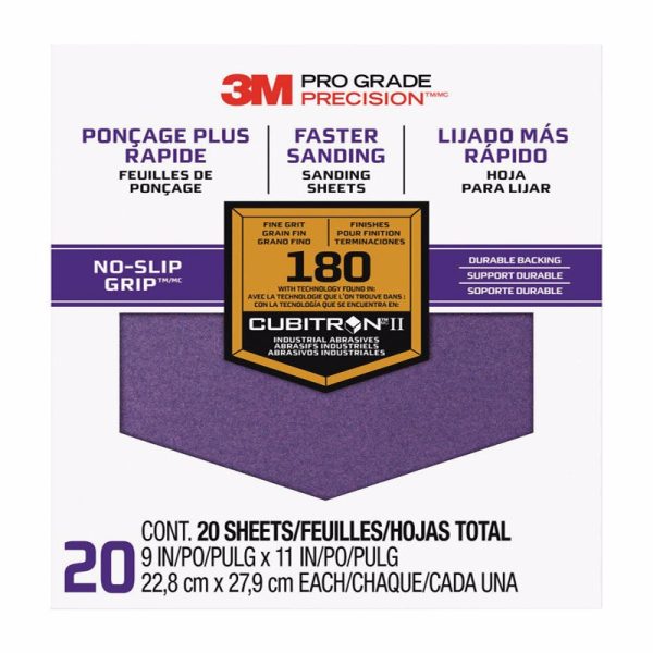 3M Sandblaster 11 in. L X 9 in. W 180 Grit Ceramic Sanding Sheet 20 pk