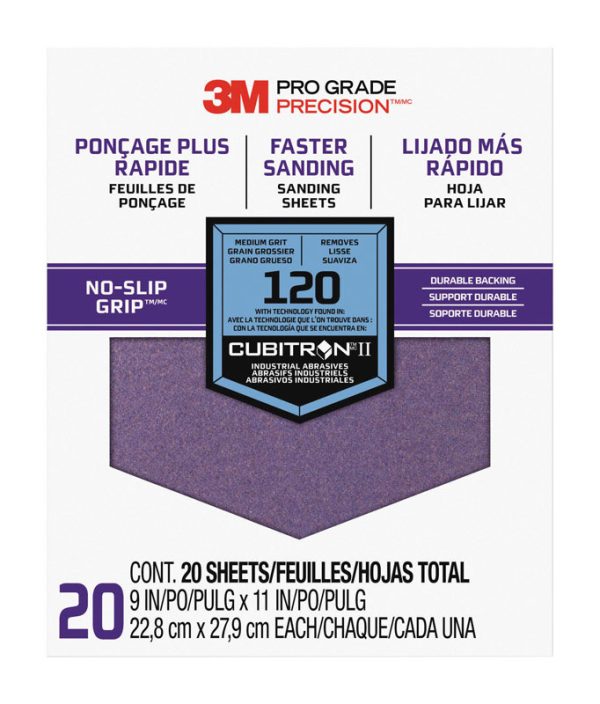3M Sandblaster 11 in. L X 9 in. W 120 Grit Ceramic Sanding Sheet 20 pk