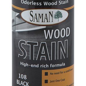 Saman Semi-Solid Black Water-Based Wood Stain 12 oz