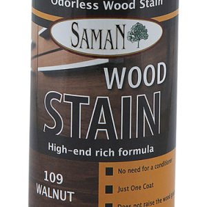 Saman Semi-Transparent Walnut Water-Based Wood Stain 12 oz