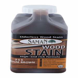Saman Semi-Transparent Medium Brown Water-Based Wood Stain 32 oz