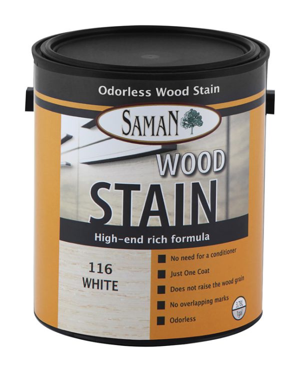 Saman Semi-Transparent Whitewash Water-Based Wood Stain 1 gal