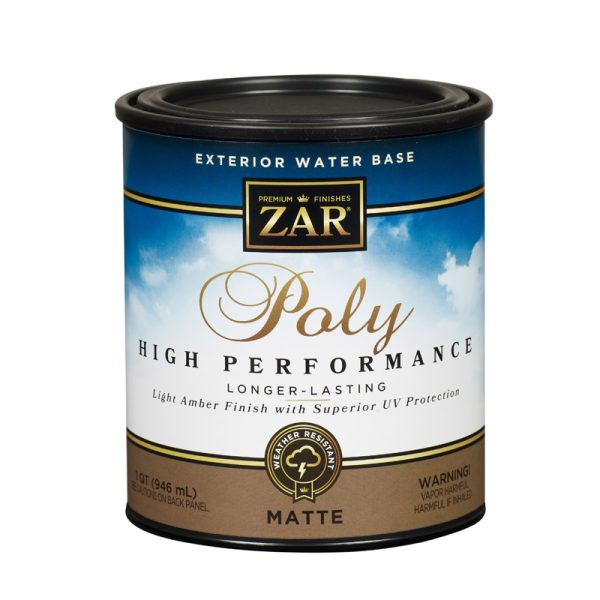 ZAR Matte Light Amber Water-Based Polyurethane 1 qt