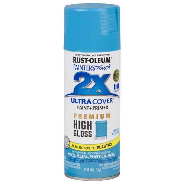 Rust-Oleum Painter's Touch High-Gloss Morning Waterfall Paint+Primer Spray Paint 12 oz