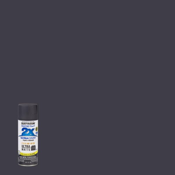 Rust-Oleum Painter's Touch 2X Ultra Cover Ultra Matte Slate Paint+Primer Spray Paint 12 oz