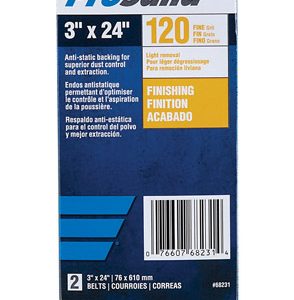 Norton ProSand 24 in. L X 3 in. W Zirconia Alumina Cloth Protable Sanding Belt 120 Grit Medium 2 pk