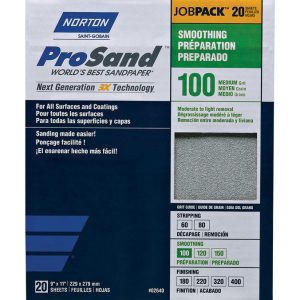Norton ProSand 11 in. L X 9 in. W 100 Grit Aluminum Oxide Sandpaper 20 pk