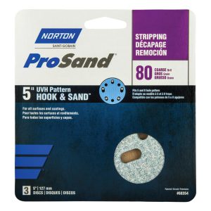 Norton ProSand 5 in. Ceramic Alumina Hook and Loop Sanding Disc 80 Grit Coarse 3 pk