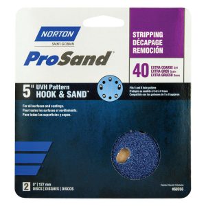 Norton ProSand 5 in. Zirconia Alumina Hook and Loop Sanding Disc 40 Grit Extra Coarse 2 pk