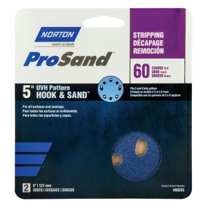 Norton ProSand 5 in. Zirconia Alumina Hook and Loop Sanding Disc 60 Grit Coarse 2 pk