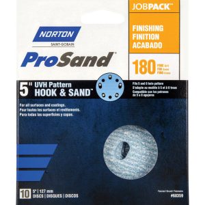 Norton ProSand 5 in. Ceramic Alumina Hook and Loop A975 Sanding Disc 180 Grit Fine 10 pk