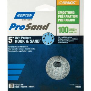 Norton ProSand 5 in. Ceramic Alumina Hook and Loop A975 Sanding Disc 100 Grit Medium 10 pk
