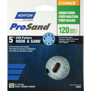 Norton ProSand 5 in. Ceramic Alumina Hook and Loop A975 Sanding Disc 120 Grit Medium 10 pk