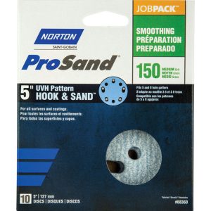 Norton ProSand 5 in. Ceramic Alumina Hook and Loop A975 Sanding Disc 150 Grit Fine 10 pk