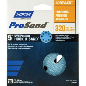 Norton ProSand 5 in. Ceramic Alumina Hook and Loop Sanding Disc 320 Grit Extra Fine 10 pk