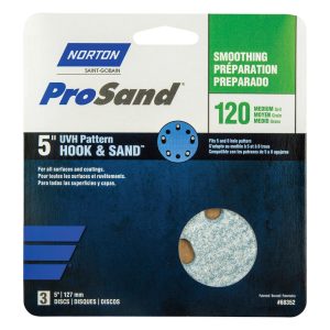 Norton ProSand 5 in. Ceramic Alumina Hook and Loop Sanding Disc 120 Grit Medium 3 pk