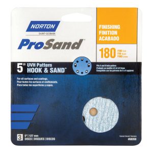 Norton ProSand 5 in. Ceramic Alumina Hook and Loop Sanding Disc 180 Grit Fine 3 pk