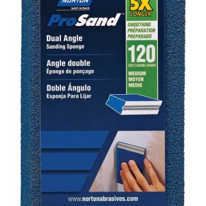 Norton ProSand 4.5 in. L X 2.88 in. W X 1 in. 120 Grit Medium Dual Angle Sanding Sponge